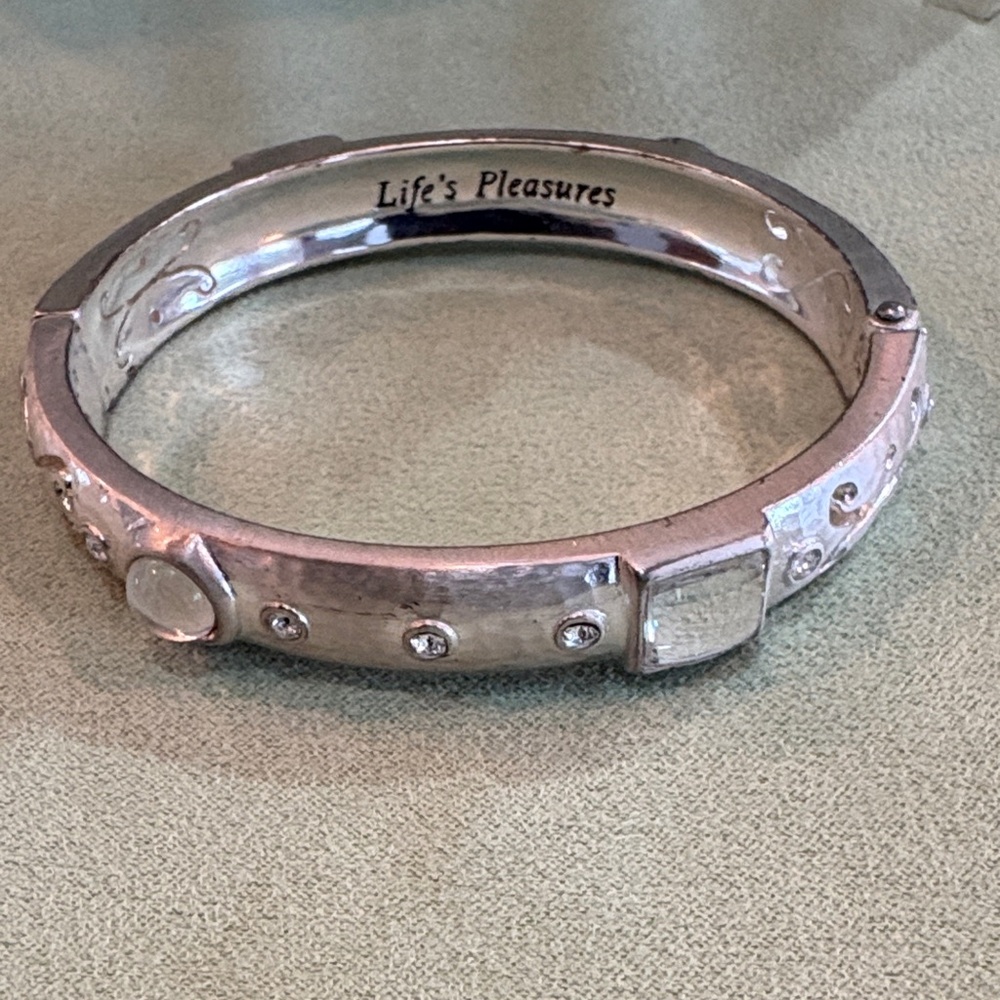 Silver and clear stone bracelet